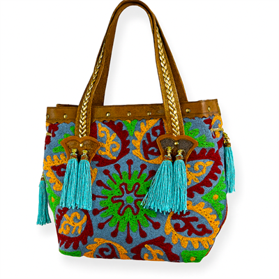 World Family Ibiza Namaste Bag (denim blue/brown)